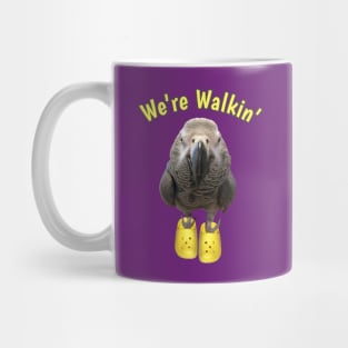 African Grey Parrot Walking Exercise Mug